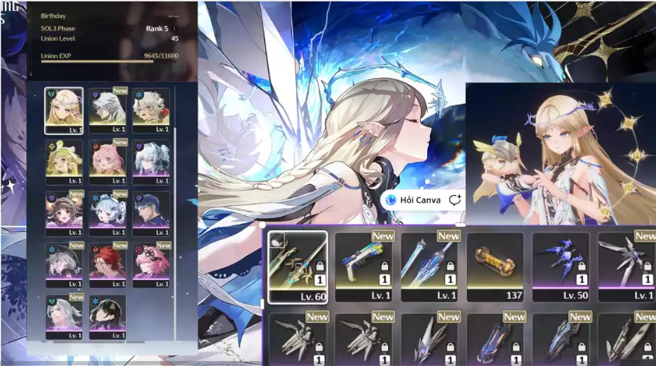 (Tuyệt Phẩm vip)(SEA) UL45 Cartethyia c5r1 Trấn + Verina c1 + con lânc2